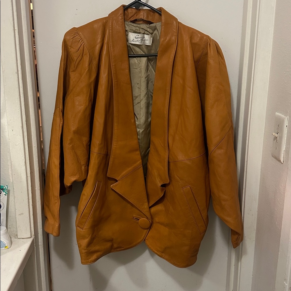 Vintage Tan Leather Jacket
